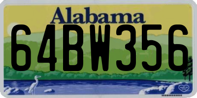 AL license plate 64BW356