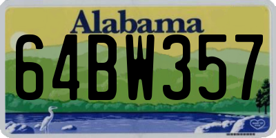 AL license plate 64BW357