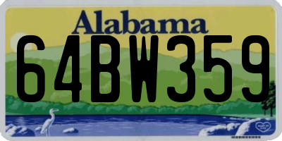 AL license plate 64BW359