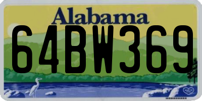 AL license plate 64BW369