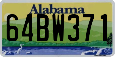 AL license plate 64BW371