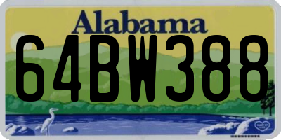 AL license plate 64BW388