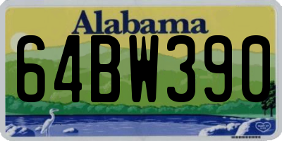 AL license plate 64BW390