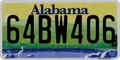 AL license plate 64BW406
