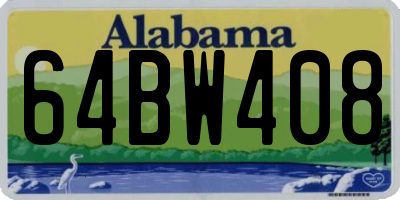 AL license plate 64BW408