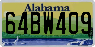 AL license plate 64BW409