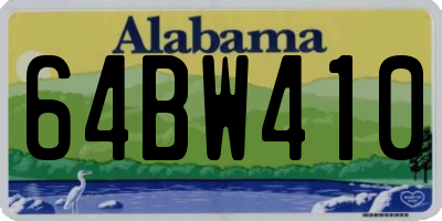 AL license plate 64BW410
