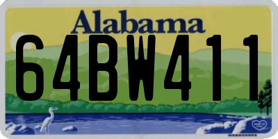 AL license plate 64BW411