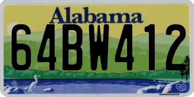 AL license plate 64BW412
