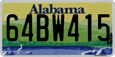 AL license plate 64BW415