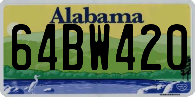 AL license plate 64BW420