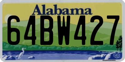 AL license plate 64BW427