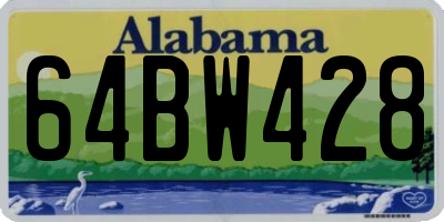 AL license plate 64BW428