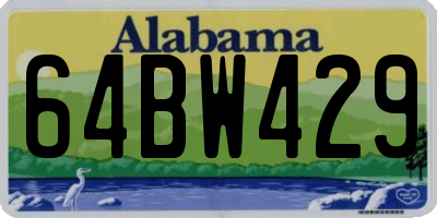 AL license plate 64BW429