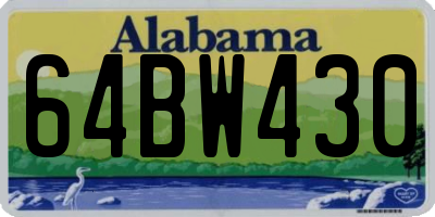 AL license plate 64BW430