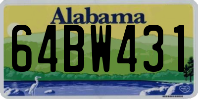 AL license plate 64BW431