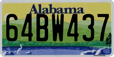 AL license plate 64BW437