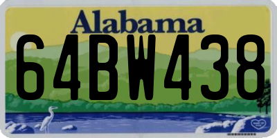 AL license plate 64BW438
