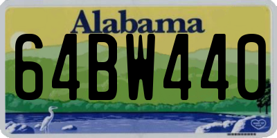 AL license plate 64BW440
