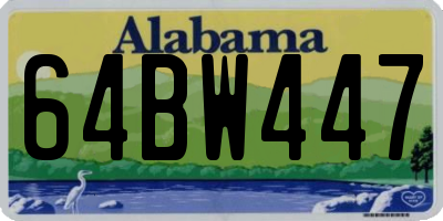 AL license plate 64BW447