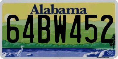AL license plate 64BW452