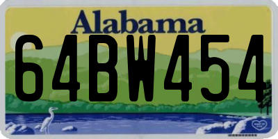 AL license plate 64BW454