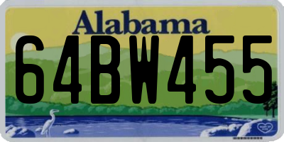 AL license plate 64BW455