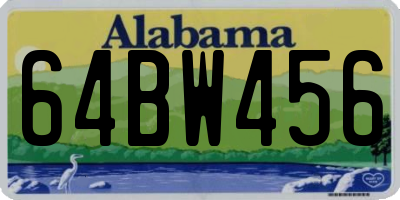 AL license plate 64BW456