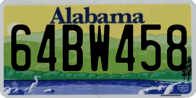 AL license plate 64BW458