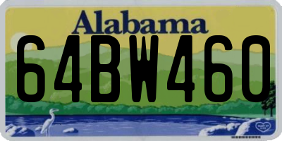AL license plate 64BW460