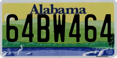 AL license plate 64BW464
