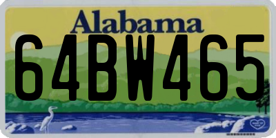 AL license plate 64BW465