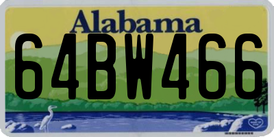 AL license plate 64BW466