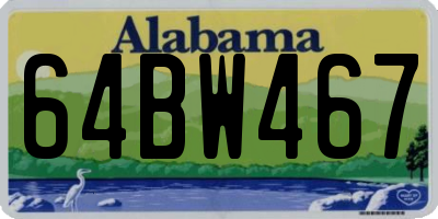 AL license plate 64BW467