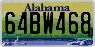 AL license plate 64BW468