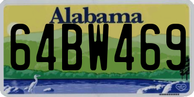 AL license plate 64BW469