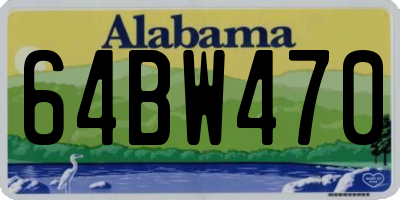 AL license plate 64BW470