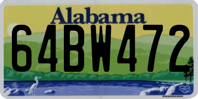 AL license plate 64BW472