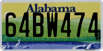 AL license plate 64BW474