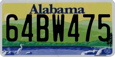 AL license plate 64BW475