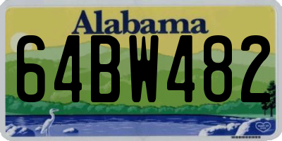 AL license plate 64BW482