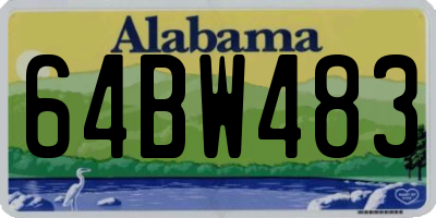 AL license plate 64BW483