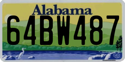 AL license plate 64BW487
