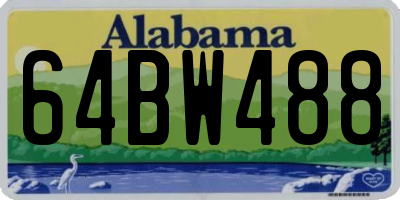 AL license plate 64BW488