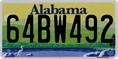 AL license plate 64BW492