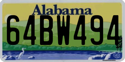 AL license plate 64BW494