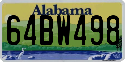 AL license plate 64BW498