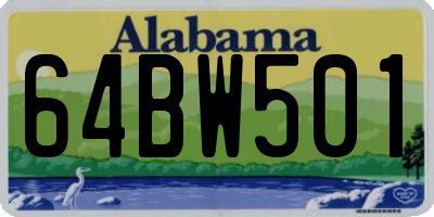 AL license plate 64BW501