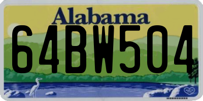 AL license plate 64BW504