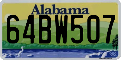 AL license plate 64BW507